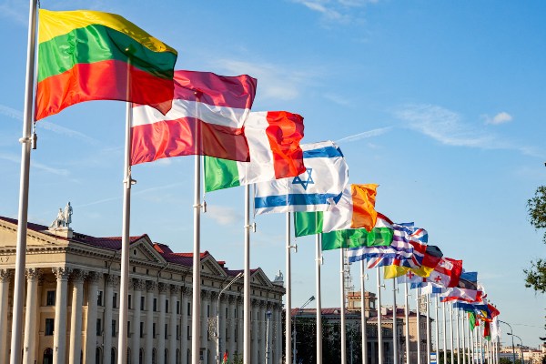 Las banderas, símbolo de competición internacional