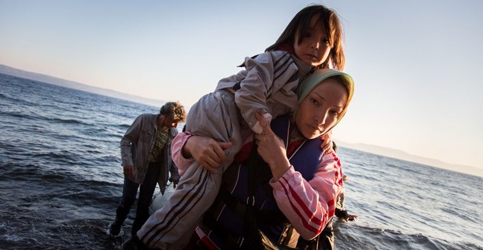 Desembarco de refugiadas afganas en Lesbos (Grecia)