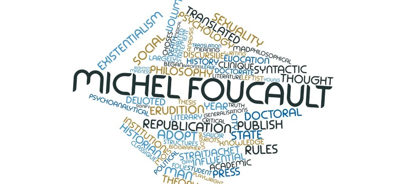 Mitchel Foucault, nube de letras sobre conceptos del autor