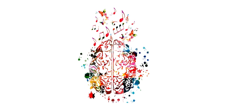 Cerebro y música, imagen infográfica