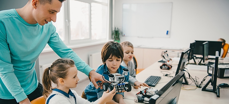 Programación robótica en la clase de tecnología e informática.