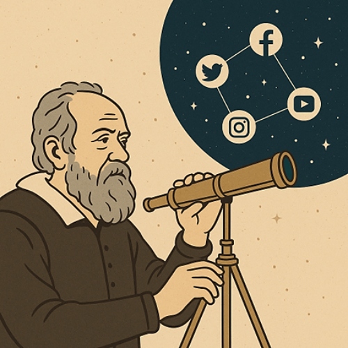 Los divulgadores científicos son nuevos Galileos. Fuente: Imagen generada por IA.