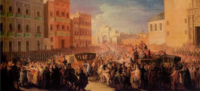 Entrada de Fernando VII en Valencia (16 de abril de 1814). Fuente: guerra-historia-publica.es