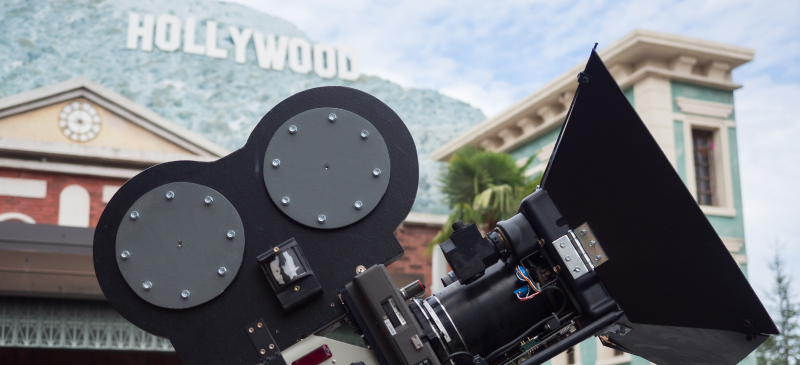 Hollywood y cámara de cine