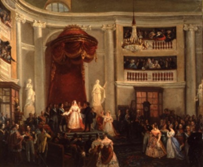 Fig.4. José Castelaro, Isabel II jurando la constitución de 1837, c.1844. Fuente: Wkipedia 