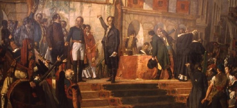 La Junta de Cádiz en 1810. Museo de Cádiz. Fuente: MCU.