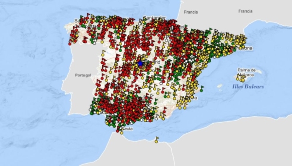 mapa fosas comunes en España