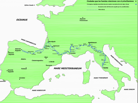 Mapa de Prisciliano
