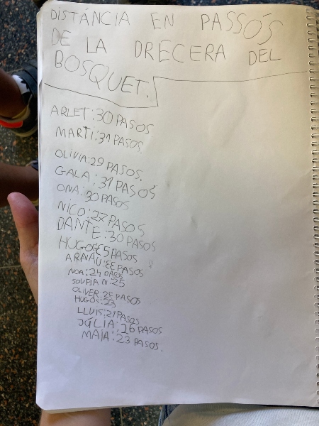 Notas de campo sobre el ejercicio