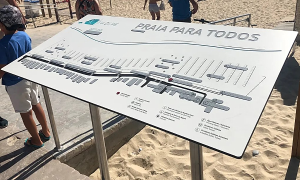 Señal de acceso a la playa para todos