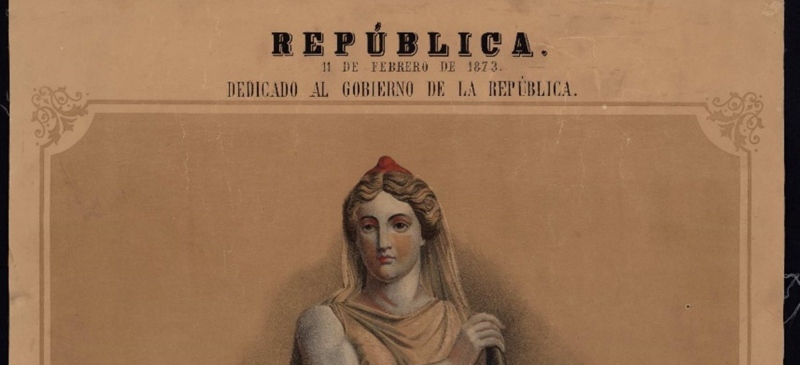 Alegoría de la República, 1873. Fuente: BNE.