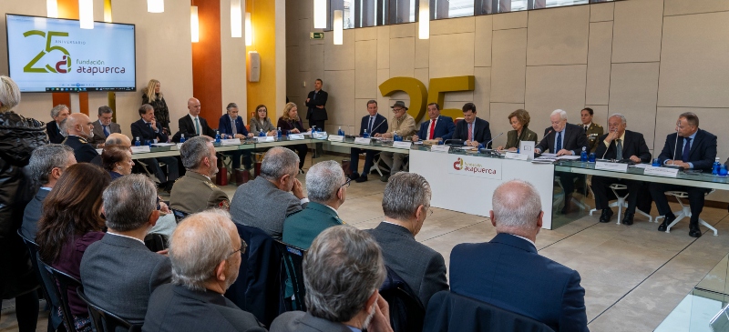 Reunión del Patronato de la Fundación Atapuerca con la presencia de la reina Sofía