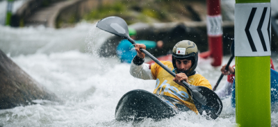 David Llorente en kayak cross