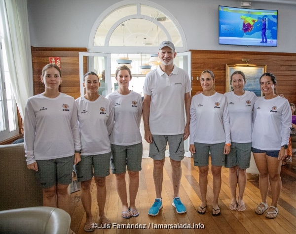 En el Real Club Náutico de Palma de Mallorca con su Majestad el Rey en la fiesta al finalizar la regata