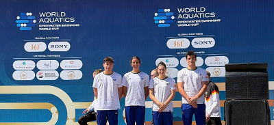 Ángela Martínez, bronce en los Mundiales de Natación en la prueba de 4x1500. Imagen: Federación Nacional de Natación.