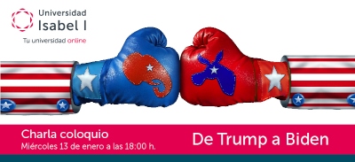Charla coloquio de la Universidad Isabel I sobre Trump y Biden