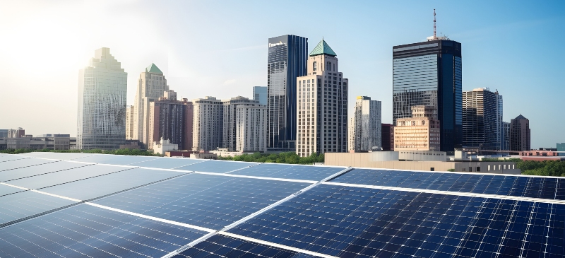 Los paneles solares permiten convertir las ciudades en sostenibles.