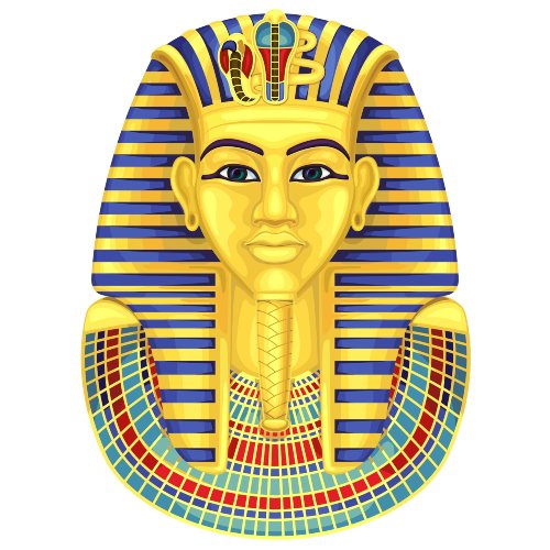Dibujo de la máscara de Tutankamón