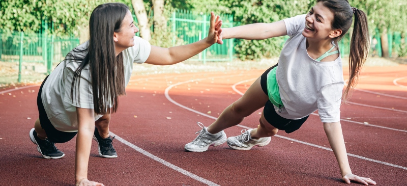 Actividad física de dos adolescentes