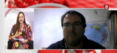 Miguel Yagüe durante su entrevista en la 8 Segovia