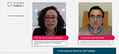 Erica y catedrático Eduardo López Ahumada