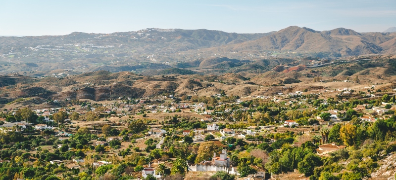 Fotografía aérea de la localidad de Mijas, en Málaga.