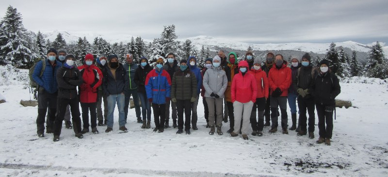 Reunión del equipo del congreso de divulgación científica en Ariège, Francia