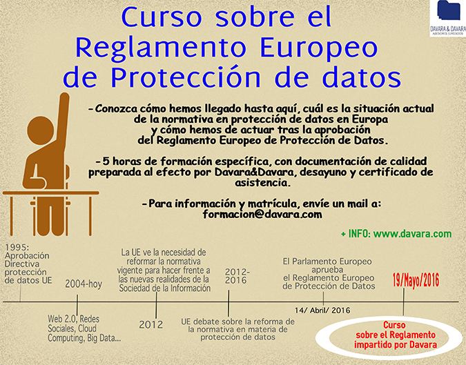 Davara&Davara y la Universidad Isabel I organizan un curso sobre el nuevo Reglamento Europeo de protección de datos