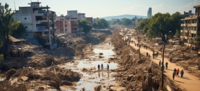 Inundación causada por el cambio climático