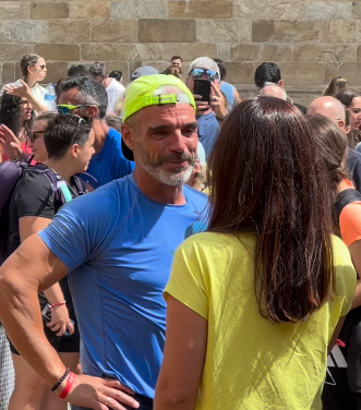 Jaime Domínguez satisfecho por los maratones cumplidos.
