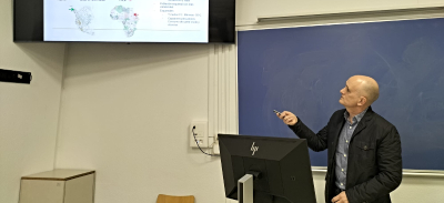 Juan Francisco durante la conferencia