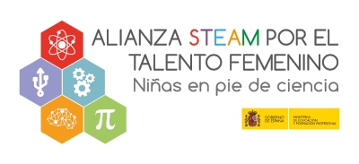 Logotipo del Ministerio de Educación del programa STEAM del que forma parte la Universidad Isabel I