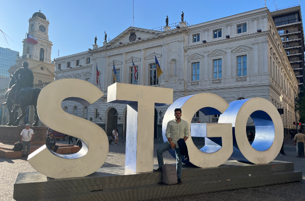 Marcos Gutiérrez en Chile, en la capital