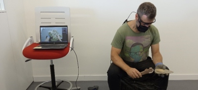 Marcos Terradillos durante el trabajo experimental