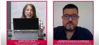 Maria Soto y Giuseppe Russolillo en el webinar de ayer