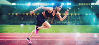 Mujer deportista de élite