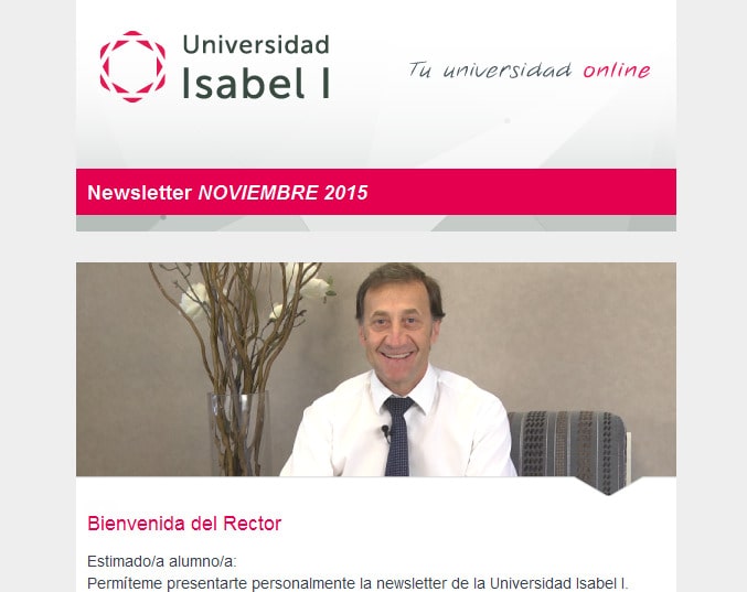 La Universidad Isabel I lanza su newsletter 