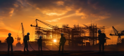 Trabajadores en una construcción