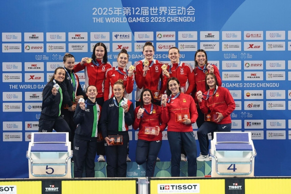 Podio de los equipos ganadores