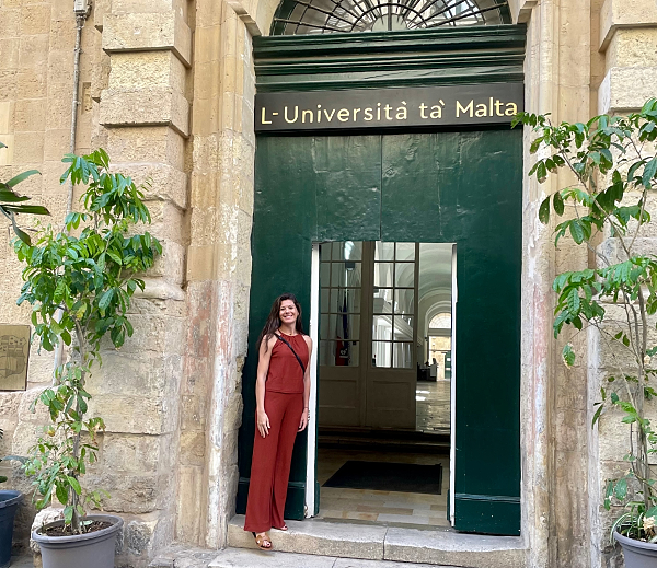 Patricia Quintana la Universidad de Malta en Erasmus +