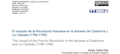 Artículo de la influencia de la Revolución Francesa en La Rioja de Sergio Cañas
