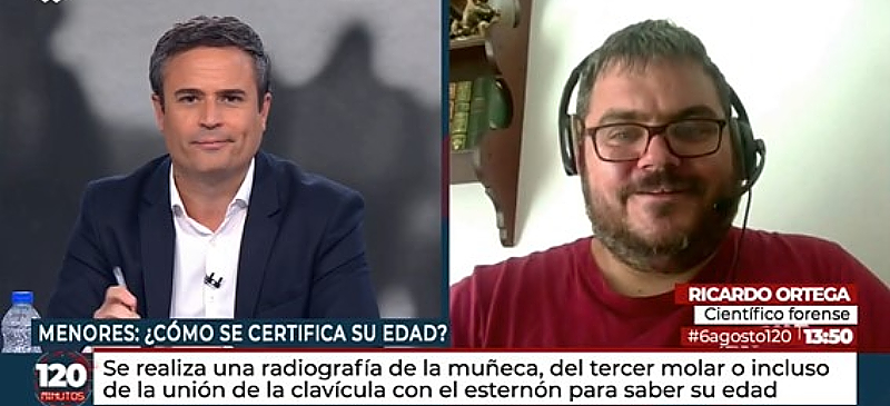 El profesor Ricardo Ortega en el programa '120 minutos' de Telemadrid