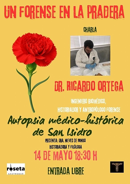 Cartel de la charla del profesor Ortega