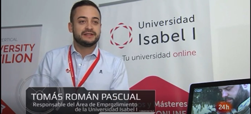 Tomás Román, responsable del Centro de Emprendimiento de la UI1 en RTVE