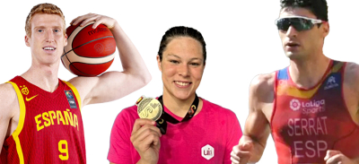 Los tres deportistas de la universidad Isabel I