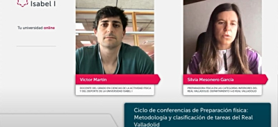 Víctor y Silvia en el webinar