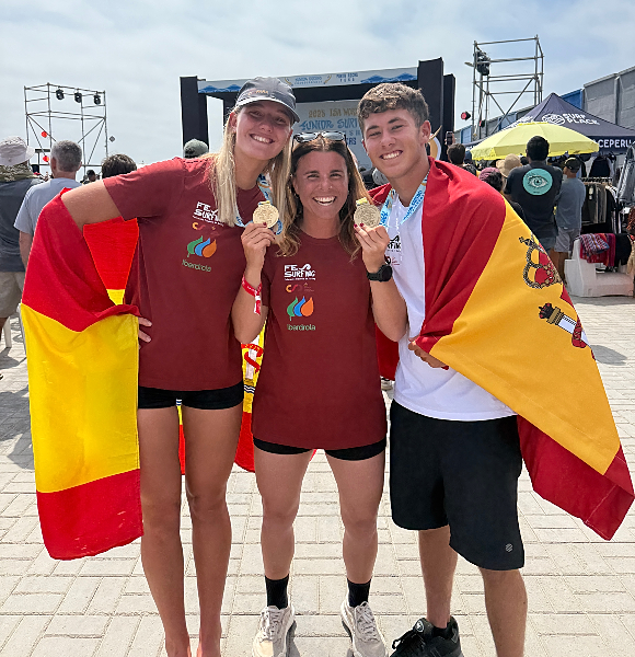 Sol Borelli, Yumey González, Dylan Donegan oro sub18 FEM y MASC