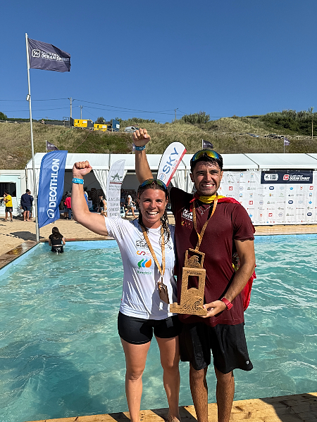 Yumey y Nico García Oro en longboard Eurosurf Portugal 2025