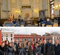 Estudiantes italianos de la Isabel I son recibidos en el Ayuntamiento de Valladolid